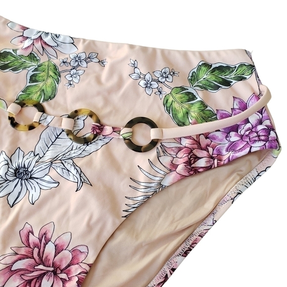 LETARTE Cabo Blush Pink Floral Print Bikini sz XS - Picture 12 of 16
